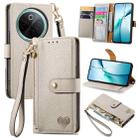 For vivo Y300 Pro Love Zipper Lanyard Leather Phone Case(Gray) - 1