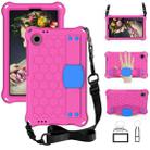 For Blackview Tab 60 8.7 2023 Honeycomb EVA Hybrid PC Tablet Case with Strap(RoseRed+Blue) - 1