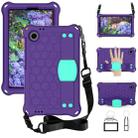 For Blackview Tab 60 8.7 2023 Honeycomb EVA Hybrid PC Tablet Case with Strap(Purple+Aqua) - 1