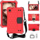 For Blackview Tab 60 8.7 2023 Honeycomb EVA Hybrid PC Tablet Case with Strap(Red +Black) - 1