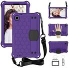 For Blackview Tab 60 8.7 2023 Honeycomb EVA Hybrid PC Tablet Case with Strap(Purple+Black) - 1