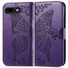 For Google Pixel 9a Butterfly Love Flower Embossed Leather Phone Case(Purple) - 2