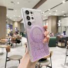 For Samsung Galaxy S24 Ultra 5G MagSafe Glitter Hybrid Clear TPU Phone Case(Purple) - 1