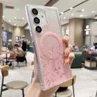 For Samsung Galaxy S25+ 5G MagSafe Glitter Hybrid Clear TPU Phone Case(Pink) - 1