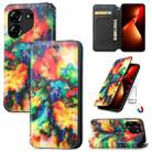 For Tecno Pova 5 4G CaseNeo Colorful Magnetic Leather Phone Case(Colorful Cloud) - 1