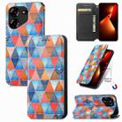 For Tecno Pova 5 4G CaseNeo Colorful Magnetic Leather Phone Case(Rhombus Mandala) - 1