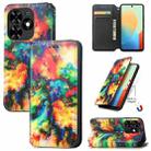 For Tecno Spark Go 2024 CaseNeo Colorful Magnetic Leather Phone Case(Colorful Cloud) - 1