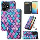 For Tecno Spark Go 2024 CaseNeo Colorful Magnetic Leather Phone Case(Purple Scales) - 1