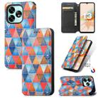 For UMIDIGI A15 CaseNeo Colorful Magnetic Leather Phone Case(Rhombus Mandala) - 1