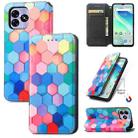 For UMIDIGI G5 CaseNeo Colorful Magnetic Leather Phone Case(Colorful Cube) - 1