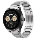 For Huawei Watch Ultimate / Buds H-Shaped Folding Buckle Stainless Steel Metal Watch Band(Silver) - 1