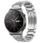 For Huawei Watch GT2 Pro / GT 2e H-Shaped Folding Buckle Stainless Steel Metal Watch Band(Silver) - 1