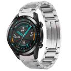 For Huawei Watch GT2 46mm / Watch GT H-Shaped Folding Buckle Stainless Steel Metal Watch Band(Silver) - 1