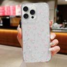 For iPhone 15 Pro Spring Garden Epoxy TPU Phone Case(F05 Pink and White Flowers) - 1