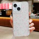 For iPhone 15 Plus Spring Garden Epoxy TPU Phone Case(F05 Pink and White Flowers) - 1