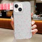 For iPhone 14 Spring Garden Epoxy TPU Phone Case(F05 Pink and White Flowers) - 1