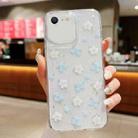 For iPhone 7 / 8 / SE 2022 Spring Garden Epoxy TPU Phone Case(F06 Blue and White Flowers) - 1