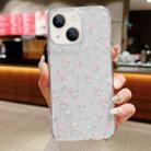 For  iPhone 13 Spring Garden Epoxy TPU Phone Case(F05 Pink and White Flowers) - 1