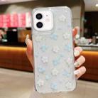 For iPhone 12 / 12 Pro Spring Garden Epoxy TPU Phone Case(F06 Blue and White Flowers) - 1