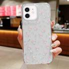 For iPhone 11 Spring Garden Epoxy TPU Phone Case(F05 Pink and White Flowers) - 1