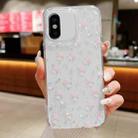 For iPhone X / XS Spring Garden Epoxy TPU Phone Case(F05 Pink and White Flowers) - 1