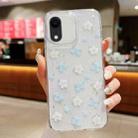 For iPhone XR Spring Garden Epoxy TPU Phone Case(F06 Blue and White Flowers) - 1