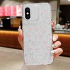 For iPhone XS Max Spring Garden Epoxy TPU Phone Case(F05 Pink and White Flowers) - 1
