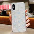 For iPhone XS Max Spring Garden Epoxy TPU Phone Case(F06 Blue and White Flowers) - 1