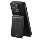 For iPhone 12 / 12 Pro Suteni H02 Leather Wallet Stand Back Phone Case(Black) - 3