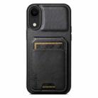 For iPhone XR Suteni H02 Leather Wallet Stand Back Phone Case(Black) - 1