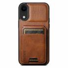 For iPhone XR Suteni H02 Leather Wallet Stand Back Phone Case(Brown) - 1
