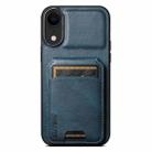 For iPhone XR Suteni H02 Leather Wallet Stand Back Phone Case(Blue) - 1