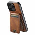 For iPhone 16 Pro Suteni H02 Leather Wallet Stand Back Phone Case(Brown) - 1