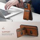 For iPhone 16 Pro Suteni H02 Leather Wallet Stand Back Phone Case(Brown) - 3