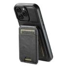 For iPhone 16 Pro Max Suteni H02 Leather Wallet Stand Back Phone Case(Black) - 1