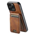 For iPhone 16 Pro Max Suteni H02 Leather Wallet Stand Back Phone Case(Brown) - 1