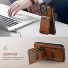 For iPhone 16e Suteni H02 Leather Wallet Stand Back Phone Case(Brown) - 3