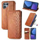 For Fairphone 5 Cubic Grid Pressed Magnetic Leather Phone Case(Brown) - 1