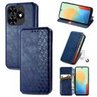 For Tecno Spark Go 2024 Cubic Grid Pressed Magnetic Leather Phone Case(Blue) - 1