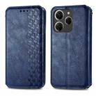 ForTecno Spark 20 Pro Cubic Grid Pressed Magnetic Leather Phone Case(Blue) - 1