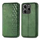 ForTecno Spark 20 Pro Cubic Grid Pressed Magnetic Leather Phone Case(Green) - 1