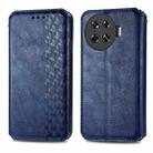 ForTecno Spark 20 Pro+ Cubic Grid Pressed Magnetic Leather Phone Case(Blue) - 1