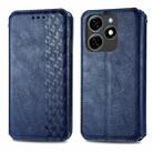 For Tecno Spark 20C 4G Cubic Grid Pressed Magnetic Leather Phone Case(Blue) - 1