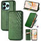 For Umidige A15 Cubic Grid Pressed Magnetic Leather Phone Case(Green) - 1