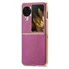For OPPO Find N3 Flip Litchi Leather Electroplating Shockproof Phone Case(Purple) - 1