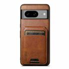 For Google Pixel 6 Suteni H02 Leather Wallet Stand Back Phone Case(Brown) - 1