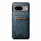 For Google Pixel 8 Suteni H02 Leather Wallet Stand Back Phone Case(Blue) - 1