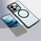 For Xiaomi Redmi Note 14 4G MagSafe Armor Clear TPU Hybrid PC Phone Case(Scrub Black) - 1
