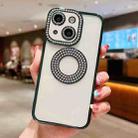 For iPhone 13 Electroplated Diamond TPU Phone Case(Green) - 1
