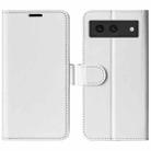 For Google Pixel 8a R64 Texture Horizontal Flip Leather Phone Case(White) - 1